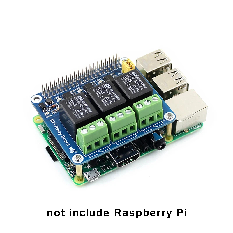 Home Automation Raspberry Pi - 3 チャンネルリレー拡張ボード Raspberry Pi 4B 3B+