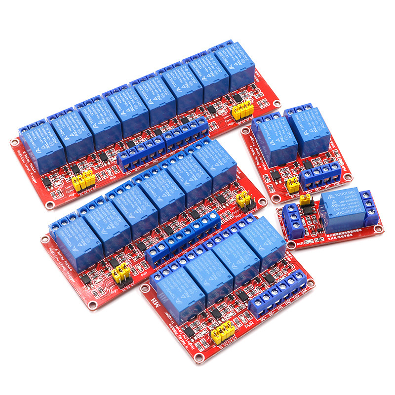 1/2/4/8チャンネル、5V/12V/24V対応、光絶縁リ - Relay 8 Channel Board のレビューと価格